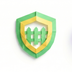 Define guardrails - origami shield with fence representing guardrails