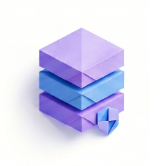 Deploy to dedicated infra - origami stacked server blocks representing dedicated compute