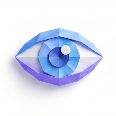 Observable - origami eye representing full observability of every action