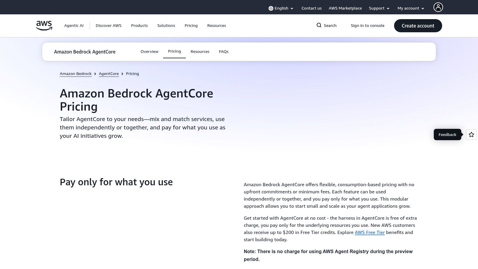Agents for Amazon Bedrock (AgentCore)